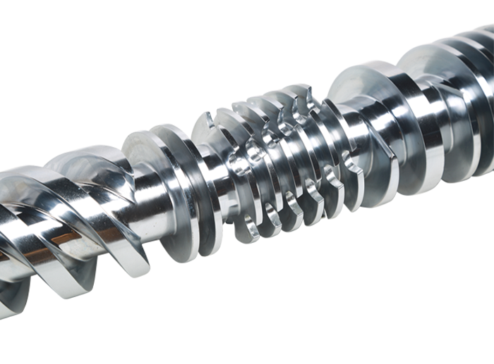 What are the advantages of 9Crl8MoV alloy in conical twin-screw design?